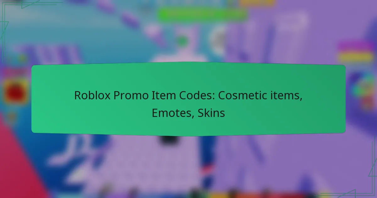 Roblox Promo Item Codes: Cosmetic items, Emotes, Skins