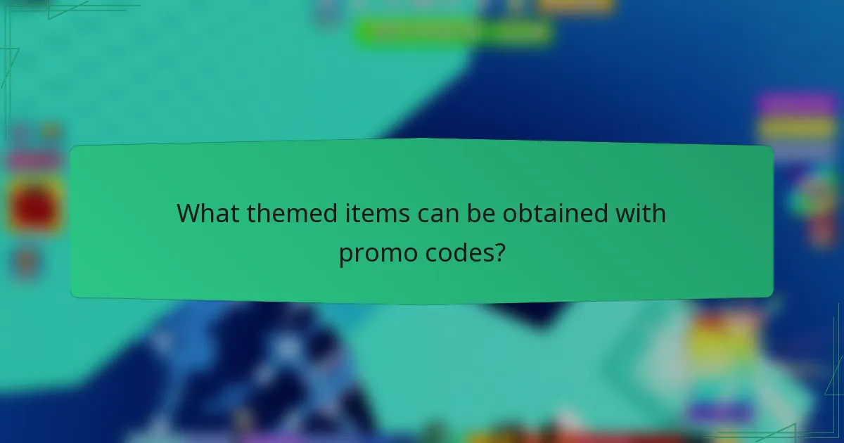 What themed items can be obtained with promo codes?